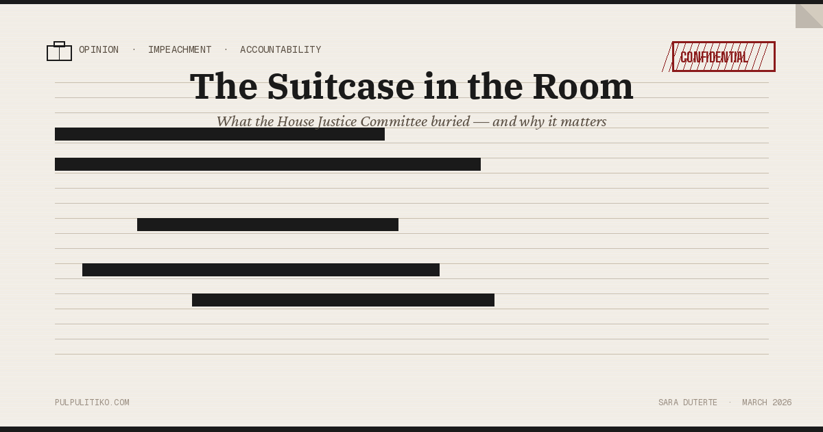 The Maleta Allegation: What Happened When Bong Suntay Accused Congress of Taking Bribes in the Sara Duterte Impeachment Hearing